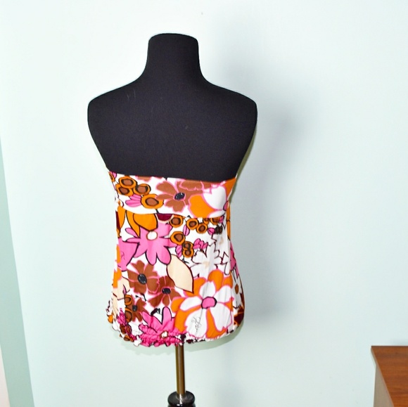 Super Cute Floral Print Tube Top - Picture 2 of 2